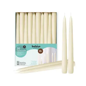 Столовые свечи bolsius Professional 30 шт в коробке — 250×24 мм, бежевые