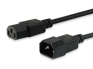 EQUIP Power Cord C13 to C14 1.5m H05VV-F 3G0.75 250V 10A