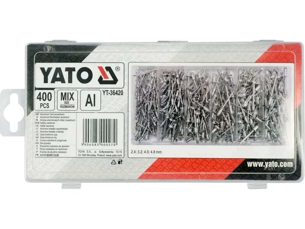 Rivet YATO YT-36420 aluminium, pack of 400 Photo 2