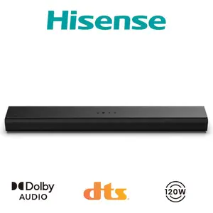 Soundbar Hisense HS1000 2.0 channels 120 W, DTS Virtual:X, Dolby Audio, wired, black