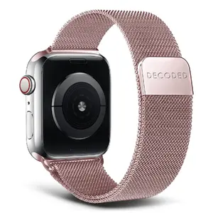 Decoded traction strap for smartwatch, rose gold stainless steel, single pack