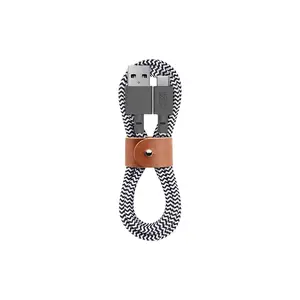 Кабель USB A — USB C Native Union BELT-AC-ZEB-NP, 1,2 м, чёрно‑белый