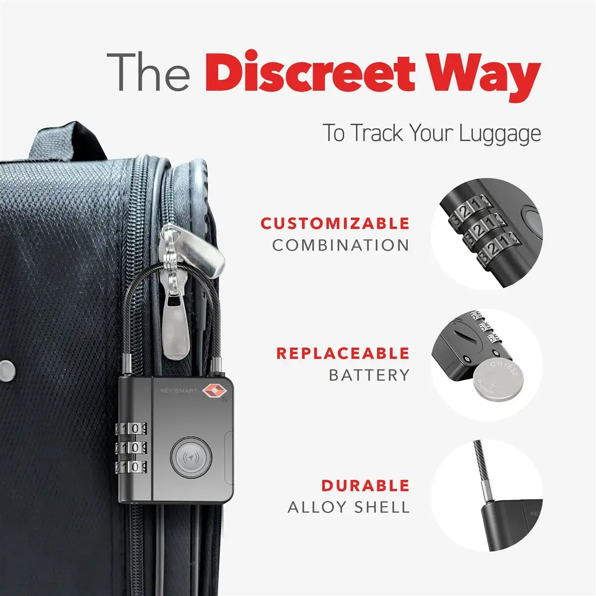 KeySmart Travel Smartlock KS520-BLK Photo 2