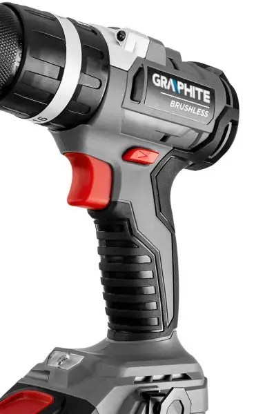 Аккумуляторная бесщеточная дрель GRAPHITE 58G020 с литий-ионным аккумулятором 18 В 2 Ач в комплекте, диаметр сверления 13 мм. Photo 3