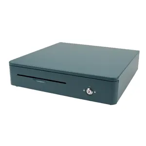 Elektroniskā naudas atvilktne Olympia M405, metāla korpuss, zila, 405×400×102 mm, 2 atslēgas