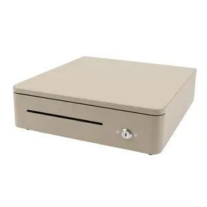 Manuāla kases atvilktne Olympia S330 — metāla korpuss, pelēka, 330×355×104 mm, komplektā 2 atslēgas