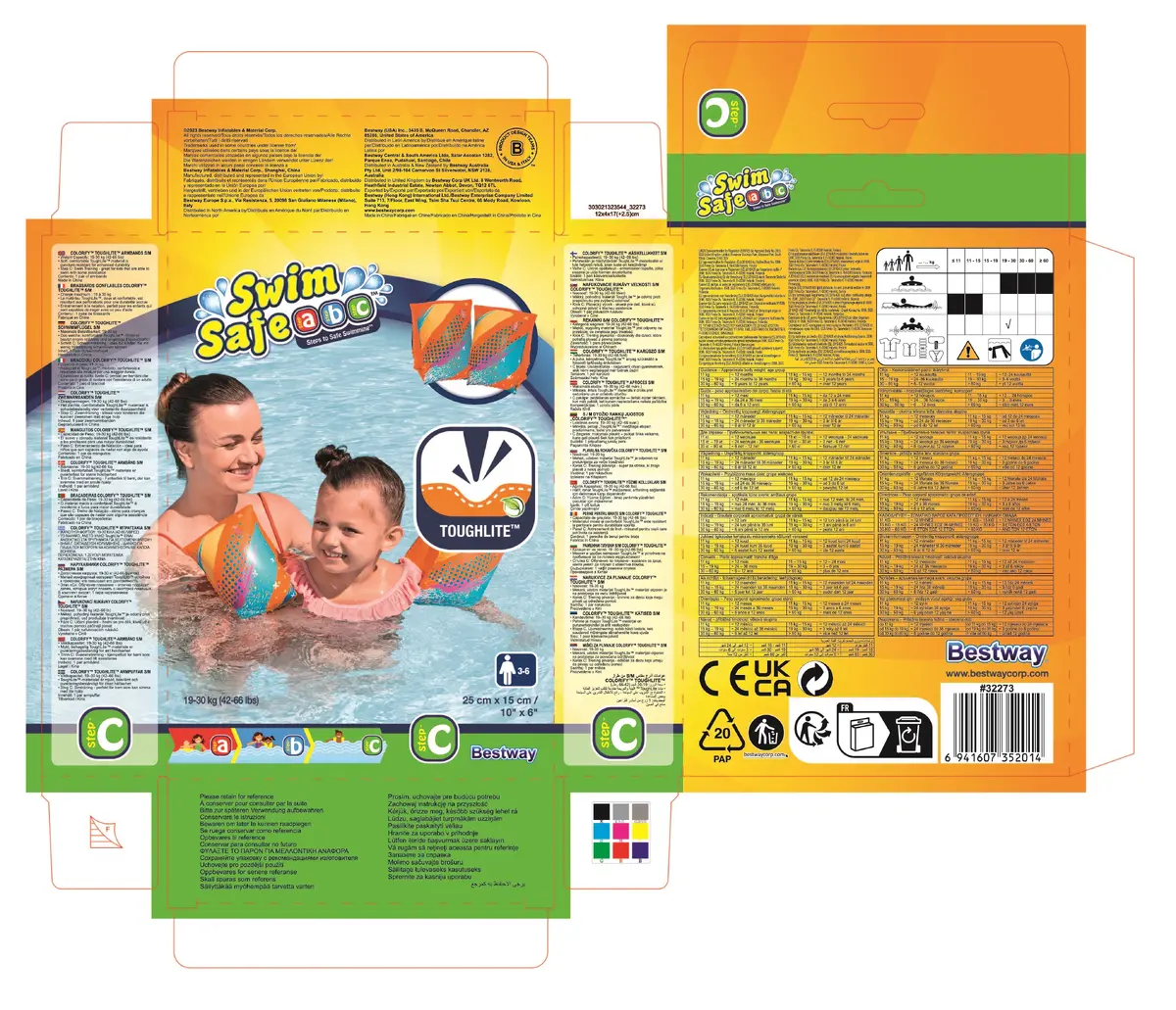 Bestway Swim Safe ABC Colorify ToughLite S/M нарукавники Photo 9