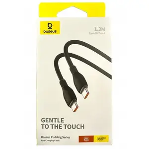 USB-C — USB-C kabelis Baseus Pudding Series 100W 1,2 m melns