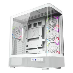 Корпус для ПК XYZ PC GEAR QUANTUM Midi Tower White — ATX/Micro-ATX/Mini-ITX, закалённое стекло, 2×3,5", 3×2,5", USB 3.2