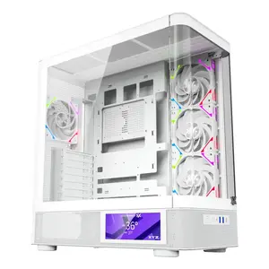 Корпус ПК XYZ PC GEAR QUANTUM PRO Midi Tower White — закалённое стекло, ATX/Micro-ATX/Mini-ITX, 2×3.5" + 3×2.5"