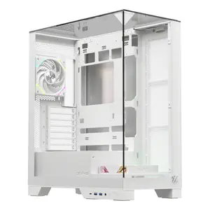 Корпус для ПК XYZ PC GEAR TRIFECTA Midi Tower White — металл и закалённое стекло, поддержка ATX/Micro‑ATX/Mini‑ITX, 1×3,5" + 2×2,5"