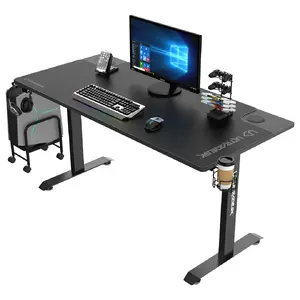 Игровой стол Ultradesk MOMENTUM Black — прямой, столешница свободной формы, 1520×700×750 мм