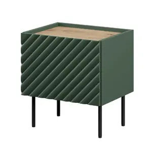 Nightstand set cama meble ONDA 2 pcs 50×40×H54 cm, green, MDF/particle board, 16 mm frame