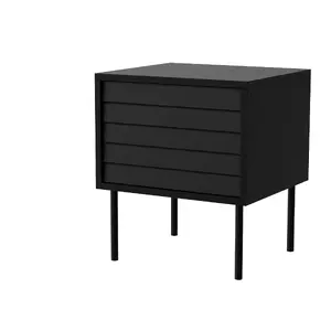 Naktsgaldiņš Cama Meble CORTINA 45x40x51 cm, melns, MDF un skaidu plātne, komplekts 2 gab.