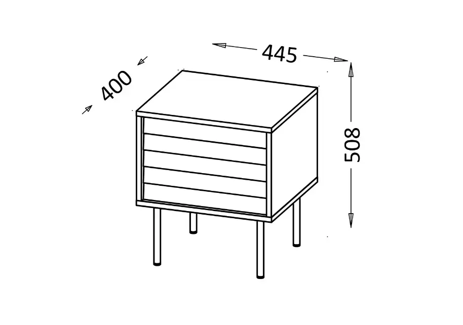 Naktsgaldiņš Cama Meble CORTINA 45×40×51 cm Photo 4