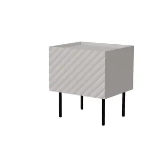 Bedside cabinet Cama LUCCA, cama meble, 47x40x52 cm, cashmere, MDF/particle board, set of 2