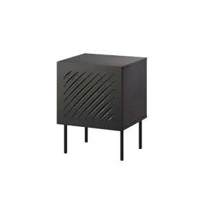 Прикроватная тумба Cama Meble SIENA комплект 2 шт., 44,5×40×59 см, чёрный матовый, МДФ и ДСП