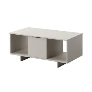 Kafijas galds cama meble ALMA 100×55×55 cm, taisnstūrveida virsma, bēša krāsa, cashmere apdare