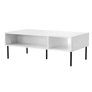 Kafijas galds cama meble PALAZZO BIS 110x60x40 cm taisnstūrveida balts matēts