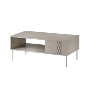 Kafijas galds/sols cama meble TRESSE 110x60x40 cm, taisnstūra, pelēks, cashmere matt