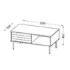 Кофейный стол Cama Meble CORTINA 100×55×45 см Photo 4