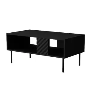 Kafijas galds Cama Meble LUCCA 1000×550×460 mm taisnstūra melns