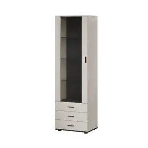 Шкаф-витрина cama meble S1 SOHO 60x41x192 см — кашемир/черный