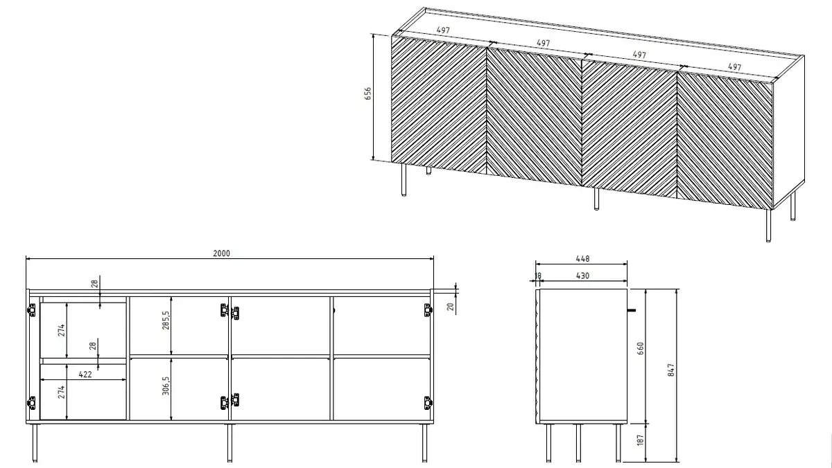 Kumode cama meble Cama 4D2SZ ONDA Photo 4