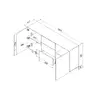 Atvilktņu kumode cama meble ALMA 2D3S 180x41.5x90 cm Photo 4