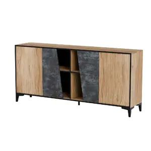 Комод cama meble OVO 4D 180x38x83 см — дуб/бетон, каркас из ДВП