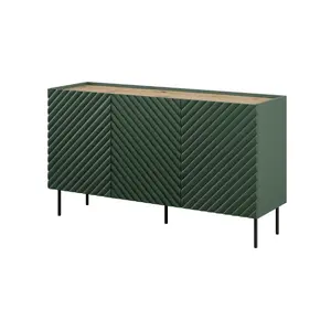 Atvilktņu skapis cama meble ONDA 3D2SZ 150x45x85 cm, zaļš, 2 atvilktnes, skaidu plātne