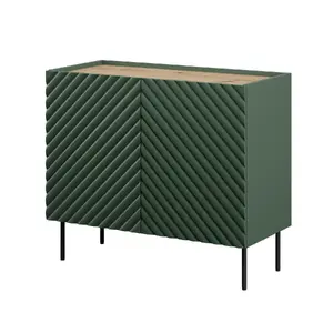 Atvilktņu skapis Cama Meble ONDA 98x45x85 cm, zaļš, šķiedripla ks, korpuss 16 mm, fasādes 18 mm