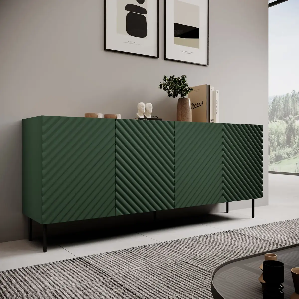 cama meble ONDA 4D2SZ atvilktņu komoda 200x45x85 cm Photo 3