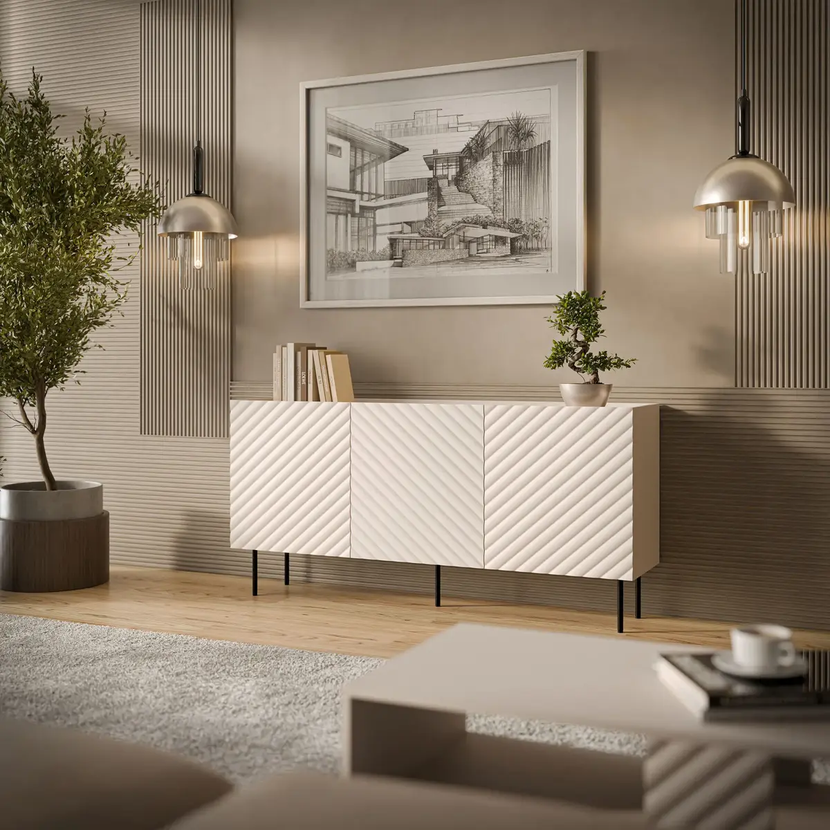 Atvilktņu skapis Cama LUCCA 3D 165x40x80 Photo 3