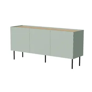 Комод cama meble FELLINI 150×40×70 см, оливковый с масляной столешницей дуб, каркас MDF