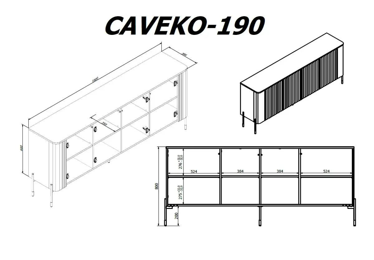 Atvilktņu skapis cama meble VERA 190x40x80 Photo 4