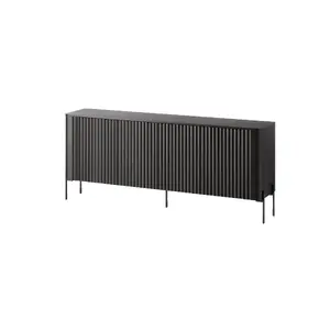 Комод cama meble VERA 190x40x80 см, черный матовый, ЛДСП, корпус 16 мм