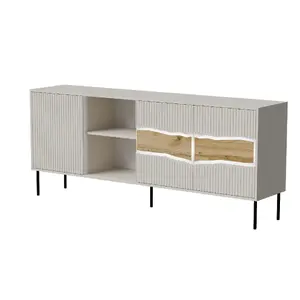 Комод Cama Meble INSERTO 3D1W 190x40x80 см, кашемировый цвет с LED-подсветкой