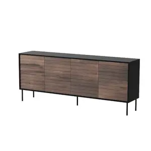 Комод cama meble Cama 4D CORTINA 200×40×81 см, черный/орех, ДСП