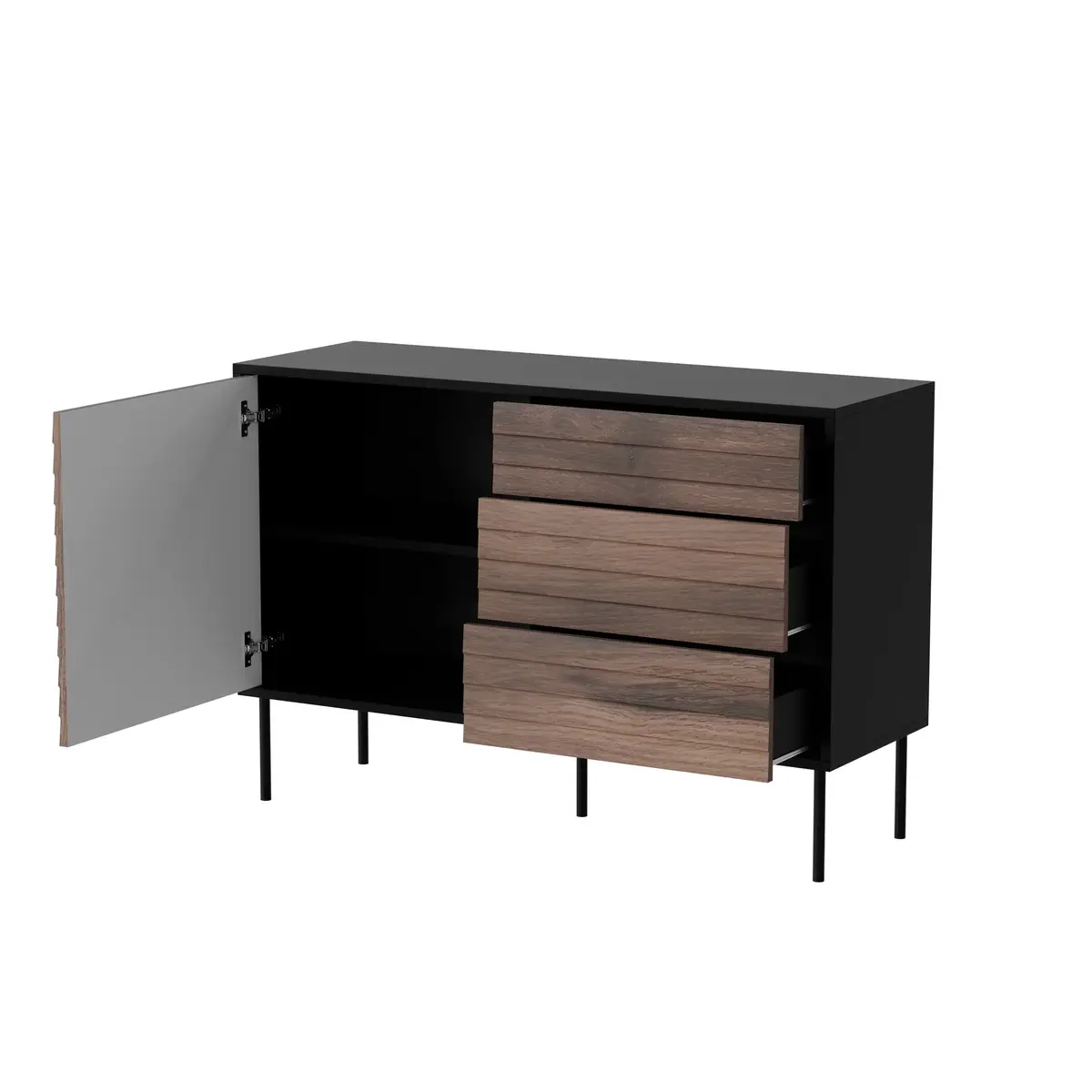Atvilktņu skapis cama meble CORTINA 1D3S 120x40x81 Photo 2