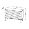 Atvilktņu skapis cama meble CORTINA 1D3S 120x40x81 Photo 4