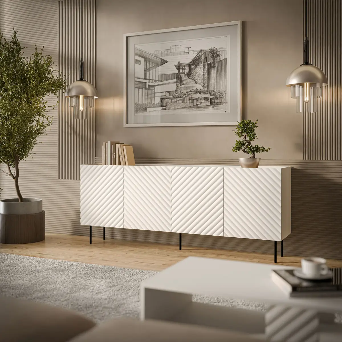 Atvilktņu skapis Cama LUCCA 4D 200x40x80 Photo 3