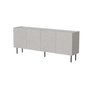 Atvilktņu skapis Cama Meble LUCCA 4D — 200 x 40 x 80 cm, kašmira, kokskaidu plātne
