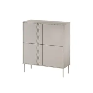 Комод cama meble TRESSE 100x40x110 см, кашемировый мат, ДСП, толщина короба 16 мм
