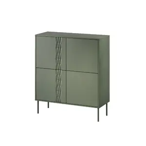 Комод cama meble TRESSE 100×40×110 см матовый зелёный, ДСП, толщина каркаса 16 мм