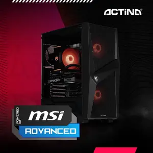 PC Actina AMD Ryzen 5 8400F, 4.2–4.7 GHz, 32 GB DDR5 6000 MHz, 1 TB SSD, NVIDIA GeForce RTX 5060 8 GB, 650 W, Midi Tower Black