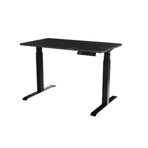 Rakstāmgalds ar elektroaugstuma regulēšanu Cama Meble MOON 121x67 cm, taisnstūra virsma no DSP, augstums 72–120 cm melns/san sebastian
