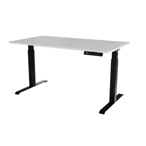 Rakstāmgalds ar elektrisku augstuma regulēšanu cama meble MOON LONG 150x80 72–120 cm melns/balts
