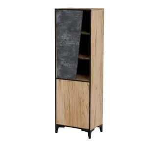 Plaukts cama meble OVO 2D 50×38×182,5 cm ozols/betons