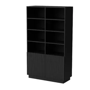 Glabāšanas skapis cama meble LIVERTI 100×420×1705 mm melns uz grīdas pie sienas